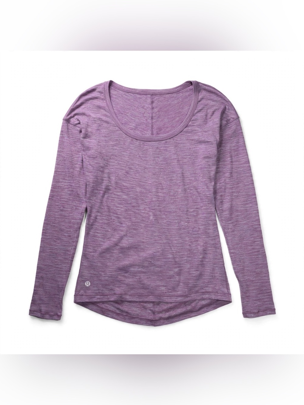 lululemon Scoop Neck Long Sleeve Shirt Womens Heather Purple